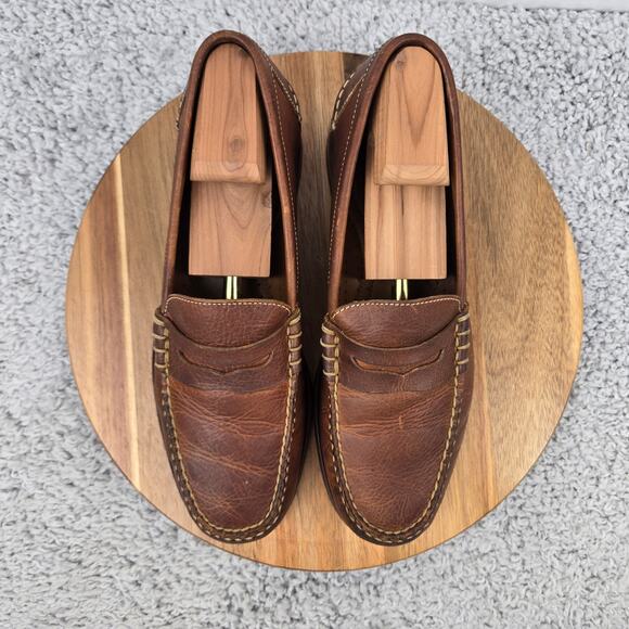 Martin Dingman Mens 9M All American Saddle Brown Leather Daily Penny Loafer - Picture 5 of 13